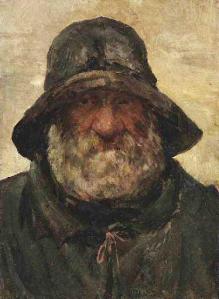 Tête d'un vieux marin (Arthur-Louis Soclet, 19e siècle)